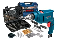 Perforadora De Impacto 3/8 10Mm Gsb450 Re 220V Bosch Con Juego De Brocas Y Puntas 103 Piezas Profesional Bosch