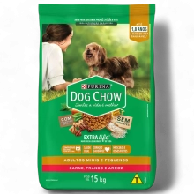 Dog Chow Vida Extra Para Perros Adultos Pequeños Sabor Carne. Pollo Y Arroz Bolsa De 15Kg