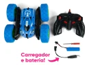 Carrito De Control Remoto 4X4 Con Giro De 360º Y Pirueta. Color Azul. Rápido Y Conectable. Juguete De Carrera