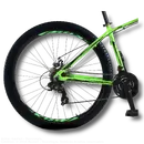 29-Inch Aluminum Mountain Bike With 24 Speeds. Disc Brakes. Front Suspension - Kr1 Green+Black