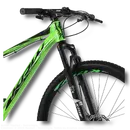 29-Inch Aluminum Mountain Bike With 24 Speeds. Disc Brakes. Front Suspension - Kr1 Green+Black