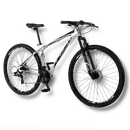 29-Inch Wheel Aluminum 24-Speed Disc Brake Front Suspension Mountain Bike Kr1 - White+Black