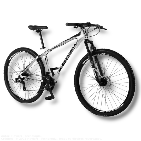 29-Inch Wheel Aluminum 24-Speed Disc Brake Front Suspension Mountain Bike Kr1 - White+Black
